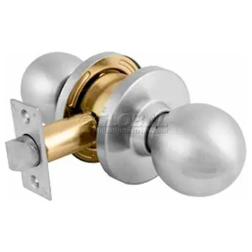 Master Lock® Commercial Cylindrical Lockset Ball Knob, Passage, Brushed Chrome While Supplies Last