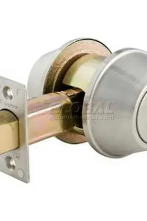 Limited Offer Master Lock® Commercial Double Cylinder Deadbolt, Brushed Chrome