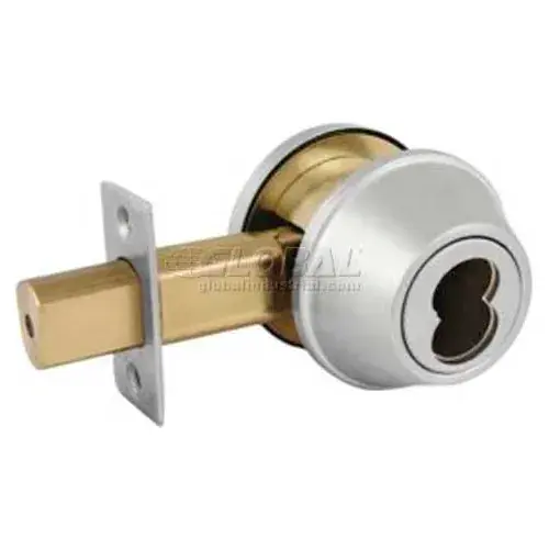 Popular Master Lock® Double Cylinder Deadbolt, Interchangeable Core, Brushed Chrome