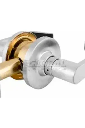 Bargain Master Lock® Commercial Cylindrical Lockset Lever, Privacy, Brushed Chrome