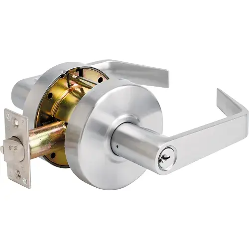 Master Lock® Heavy Duty Classroom Lever W/BumpStop, Brushed Chrome One Day Deal