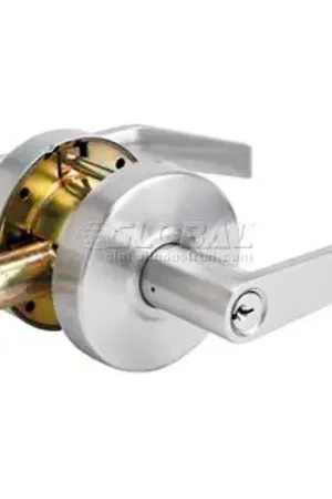In Demand Master Lock® Heavy Duty Storeroom Lever W/BumpStop, Brushed Chrome