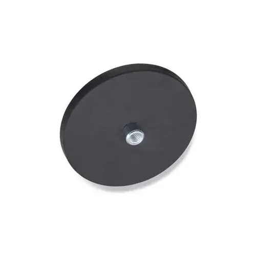 Express Delivery Retaining Magnet Assembly w/ Threaded Bushing and Rubber Jacket - .87" Dia. Zinc Plated Steel