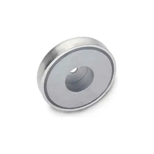 Retaining Magnet Assembly w/ Thru Hole - .98" Dia. Stainless Steel Same Day Shipping