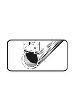 M-D Universal Aluminum & Rubber Garage Door Bottom, 87643, Black, 9‘ Exclusive Offer