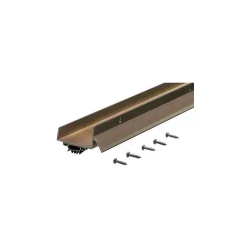 M-D U-Shaped Door Shoe W/Drip Cap & Vinyl Insert, 69562, Bronze, 48" Next Day Delivery