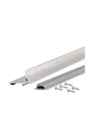 Final Sale M-D L-Shaped Door Bottom W/Drip Cap, 06015, Silver, 36"