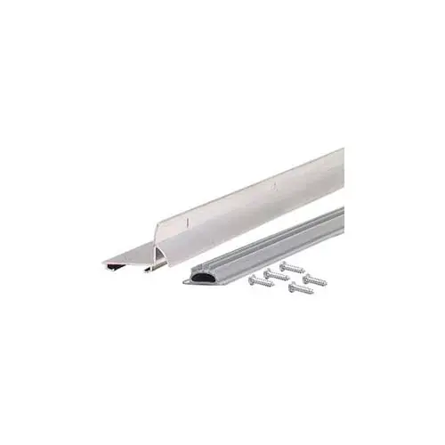 Final Sale M-D L-Shaped Door Bottom W/Drip Cap, 06015, Silver, 36"