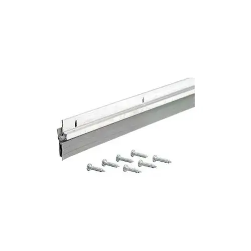 M-D Door Sweep Aluminum W/ Triple Fin Vinyl Seal, 05090, Silver, 36" Top Pick