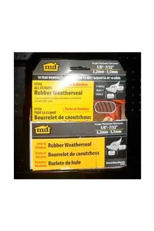 M-D All-Climate EPDM Weatherstrip P Strip, 02550, Brown, 17‘ Secure Checkout