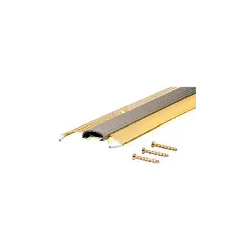 Budget M-D Premium Low Threshold W/Vinyl Seal, 09043, 36", Brite Gold