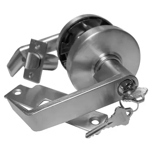 Leverset w/ Single Step Roses Storeroom Lock - Dull Chrome w/ Clutch Hassle-Free Returns