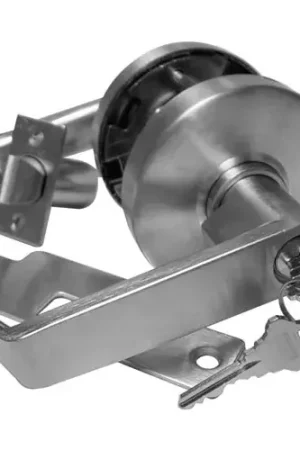 Secure Checkout Leverset w/ Single Step Roses Passage Lock - Polished Brass