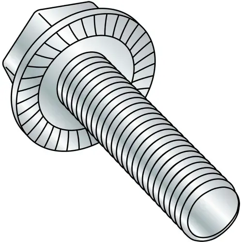 Markdown 5/16-18 x 2-1/2 Serrated Hex Flanged Washer Ind. U/C Full Thread Scr Case Hard - Zinc500 pcs