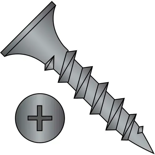 Bargain 10X1 1/4 Phillips Bugle Head Coarse Thread Drywall Screw Black Phosphate Particle Board 2000 pcs