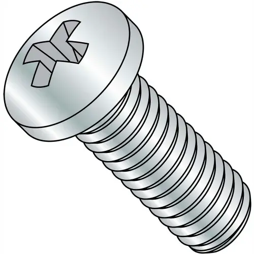 Last Chance M5X25 JISB 1111 Class 4.8 Metric Phillips Pan Machine Screw Full Thread Zinc, Pkg of 1000