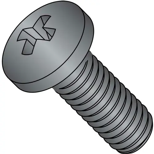 8-32X1 1/2 Phillips Pan Full Thread Machine Screw Fully Threaded Black Oxide, Pkg of 3000 Factory Price