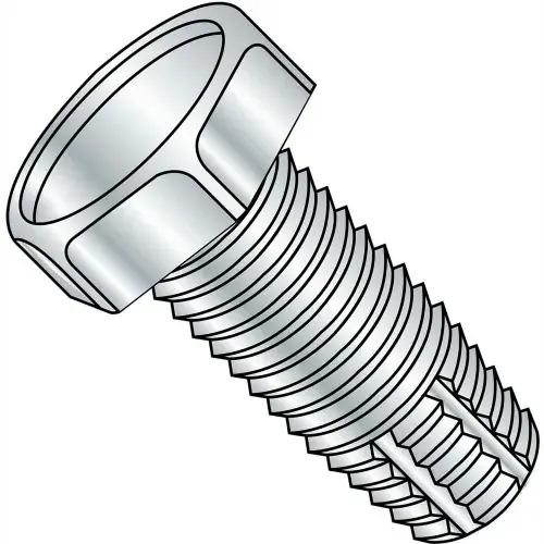 3/8-16X3 Unslotted Indented Hex Thread Cutting Screw Type F Fully Threaded Zinc, Pkg of 300 Low Price
