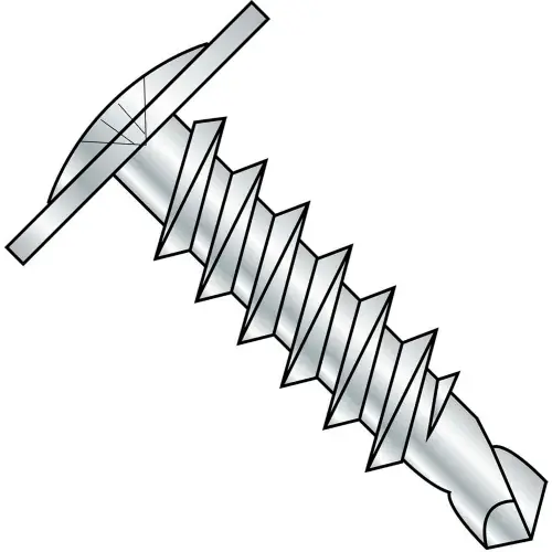 Grab Now 8 x 1-1/2 Phillips Modified Truss Head Self Drilling Scew Full Thread Zinc Bake - Pkg of 2000