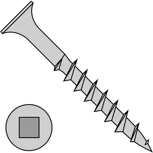Buy Direct 8 x 3 Bugle Square Drive Course Thread Sharp Point Deck Screw Dacrotized - Pkg of 2000