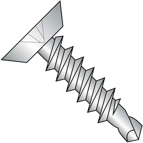 8 x 1/2 Phillips Flat Undercut Full Thread Self Drilling Screw 410 Stain St - Pkg of 5000 Factory Price