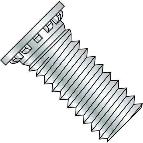 5/16-18X1 Self Clinching Stud Full Thread Hardened Steel Heat Zinc Bake, Pkg of 1000 Must Have