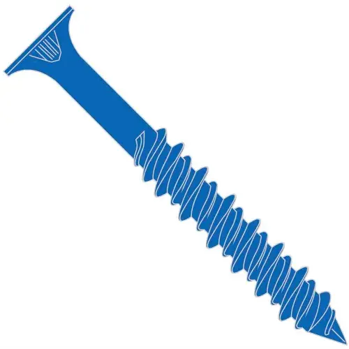 3/16 x 3-1/4 Phillips Flat Concrete Screw With Drill Bit Blue Perma Seal - Pkg of 100 Big Sale