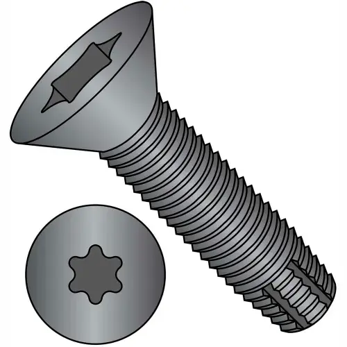 New Release 1/4-20X3/4 Six Lobe Flat Floor Board Screw Type F Black Phosphate, Pkg of 3000