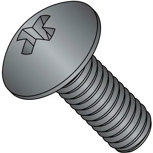 10-32X1 1/4 Phillips Truss Machine Screw Fully Threaded Black Oxide, Pkg of 2000 Place Order
