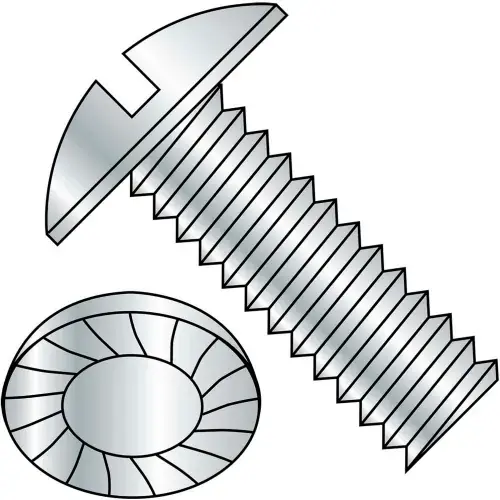 Price Cut 5/16-18X1 Slotted Truss Serrated Machine Screw Fully Threaded Zinc, Pkg of 1250