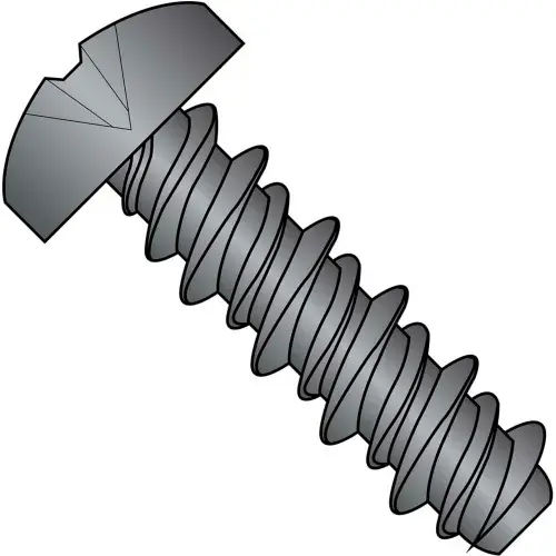 Hot Picks 4 x 3/8 3HD Phillips Pan High Low Screw Fully Threaded Black Oxide - Pkg of 10000