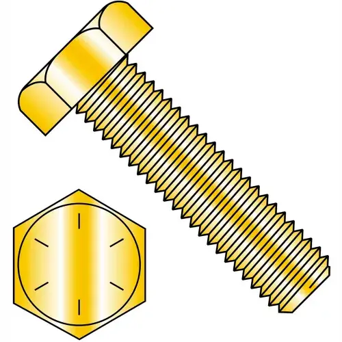 5/16-24 x 1-1/2 Hex Tap Bolt - Grade 8 - Full Thread - Zinc Yellow - Pkg of 200 Don't Miss Out