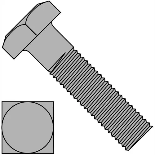 5/8-11X3 Square Machine Bolt Plain, Pkg of 75 Top Rated