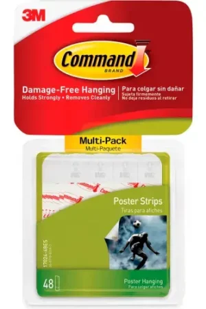 Markdown 3M Command™ Poster Strips Value Pack, White, 48/Pack