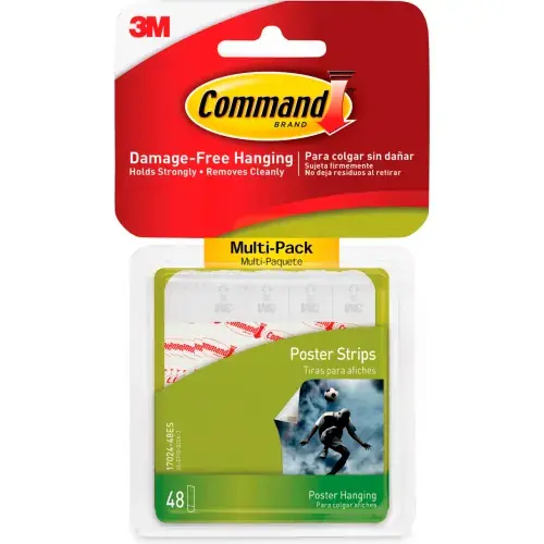 Markdown 3M Command™ Poster Strips Value Pack, White, 48/Pack