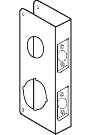 One Day Deal Don Jo 484-CW-10B Wrap Around For Dbl Lk Combo W/ 1-1/2"Top&2-1/8"Bottom Holes W/4"Centers, ORB - Pkg Qty 10