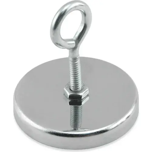 Hot Picks Master Magnetics Ceramic Hang-It Magnet RB50EB with Attached Eyebolt 35 Lbs. Pull Chrome Plating - Pkg Qty 25