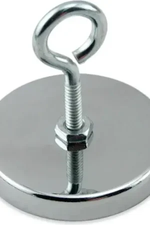 In Demand Master Magnetics Neodymium Hang-It Magnet RB50EBNEO with Attached Eyebolt 90 Lb. Pull Chrome Plating - Pkg Qty 100