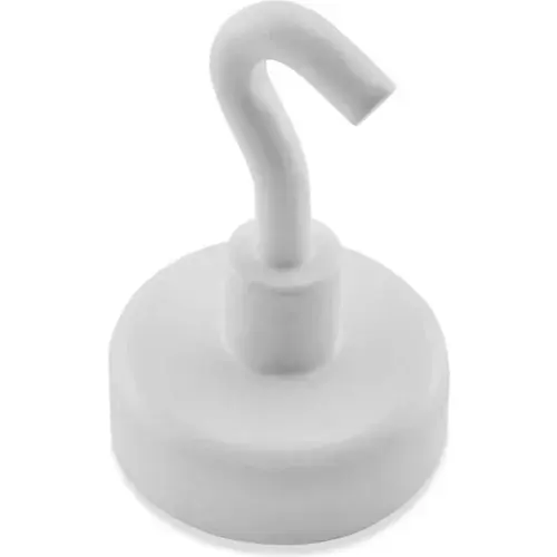 Hot Picks Master Magnetics Ceramic Magnetic Hook MHHH9BX - 9 Lbs. Pull White Enamel Paint - Pkg Qty 25
