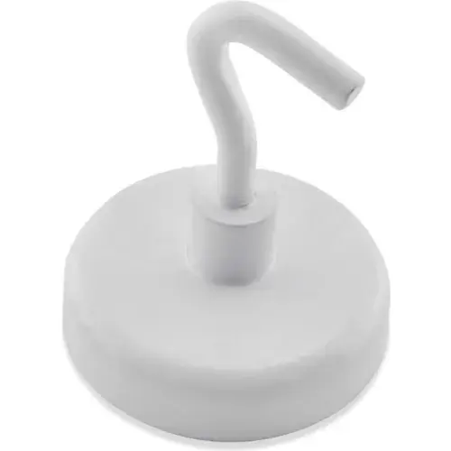Weekend Sale Master Magnetics Ceramic Magnetic Hook MHHH14BX - 14 Lbs. Pull White Enamel Paint - Pkg Qty 25