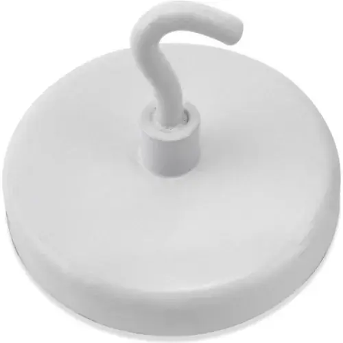 Master Magnetics Ceramic Magnetic Hook MHHH26 - 26 Lbs. Pull White Enamel Paint - Pkg Qty 24 Buy Online