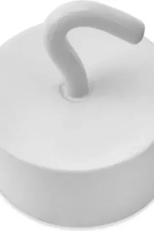 Best Price Master Magnetics Neodymium Magnetic Hook, 61 Lbs. Pull, White Enamel Paint Finish - Pkg Qty 25