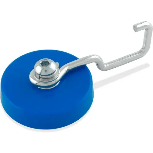 Seasonal Sale Master Magnetics Ceramic Reversible Magnetic Hook MHHH25HOOK 25 Lbs. Pull Blue Plastic Housing - Pkg Qty 12