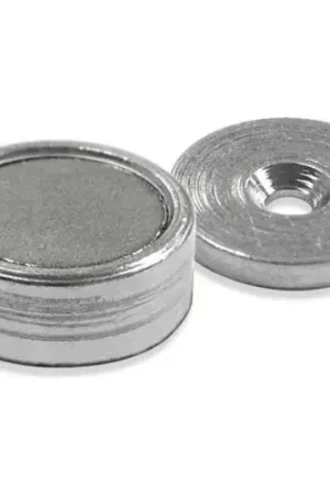 Buy Direct Master Magnetics Neodymium Latch Magnet NMLKIT3- 16 Lbs. Pull Nickel - Chrome Plating - Pkg Qty 25