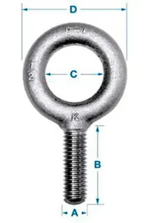 Free Returns Ken Forging K2003-UNF - Carbon Eyebolt - Plain Pattern - 3/8-24 - 1-1/4" Shank - Made In USA