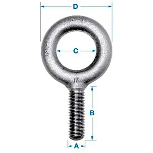 New Arrival Ken Forging K2004-UNF - Carbon Eyebolt - Plain Pattern - 7/16-20 - 1-3/8" Shank - Made In USA