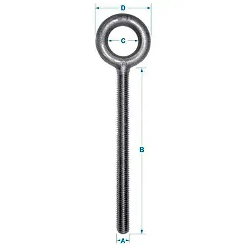 Factory Price Ken Forging K2005-6 - Carbon Eyebolt - Plain Pattern - 1/2-13 - 6" Shank - Made In USA