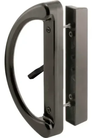 Primeline Products C 1224 Sliding Glass Door Handle, Black, Mortise Style Last Chance
