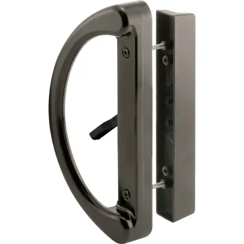 Primeline Products C 1224 Sliding Glass Door Handle, Black, Mortise Style Last Chance
