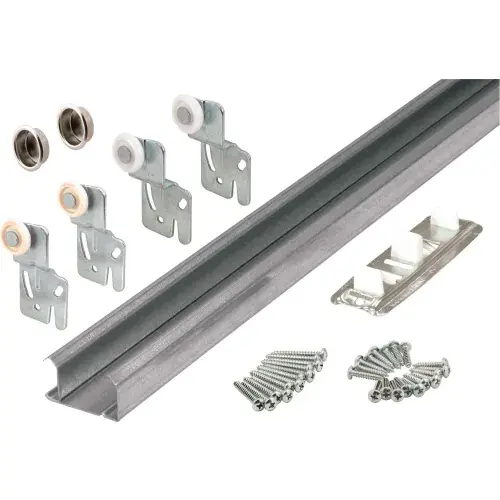 Primeline Products 161791 Bi-Pass Closet Track Kit, 48" 2 Door Hardware Pk Instant Buy